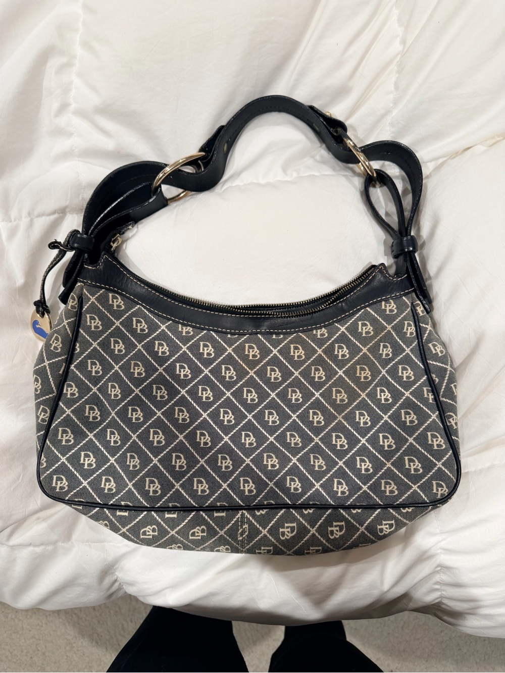 Dooney & Bourke Black Monogram Hobo Shoulder Bag